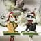 Glitzhome® 8" Wooden & Metal Cat & Dog Stocking Holder Set